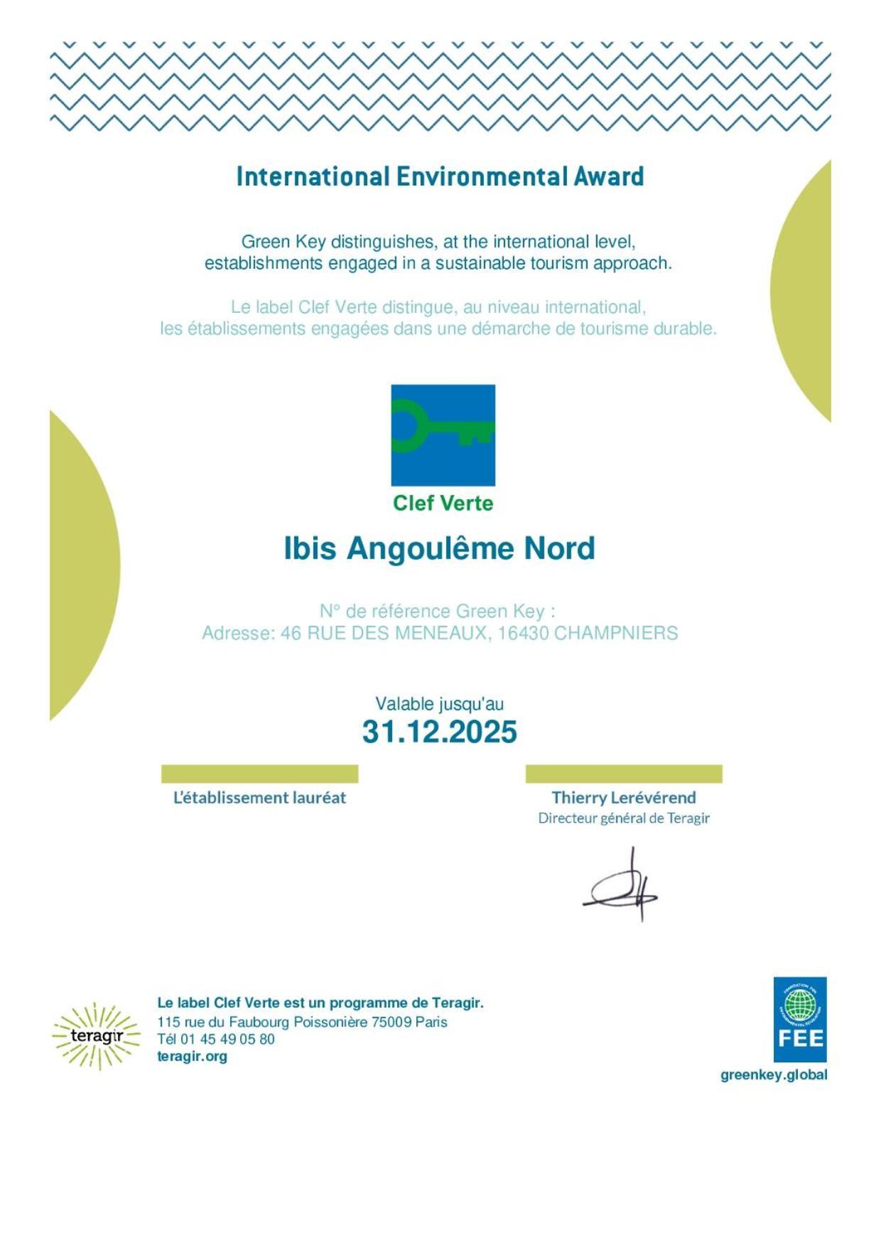 Отель Ibis Angouleme Nord Champniers  Экстерьер фото